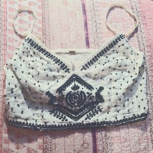 Free People Beaded Crop Top